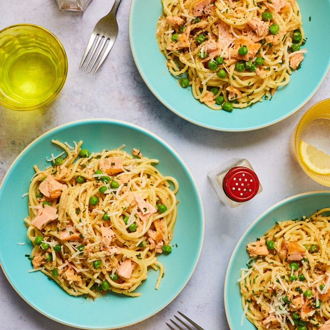 Smoked Salmon Spaghetti Carbonara | Slimming & Weight Watchers Friendly