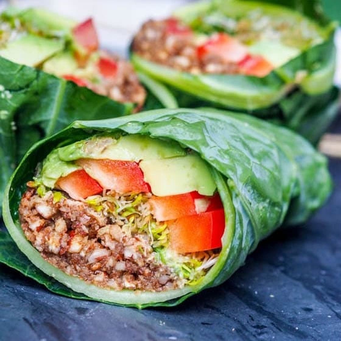 Raw Vegan Recipes - Collard Wraps