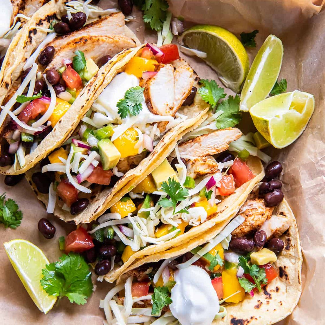 Chicken Tacos with Mango Salsa