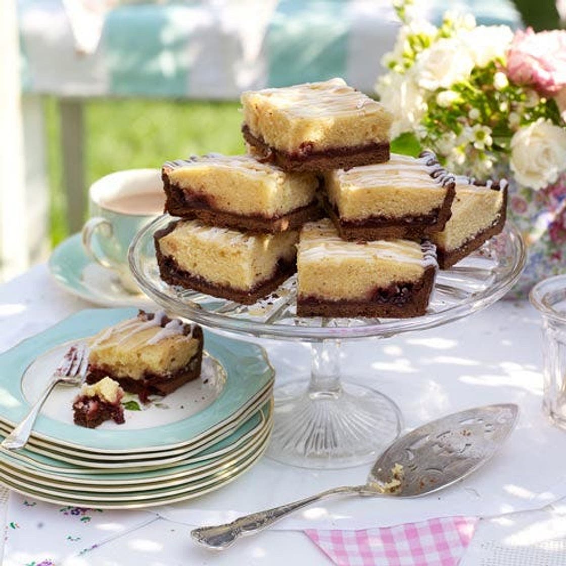 Chocolate Cherry Bakewell Slice