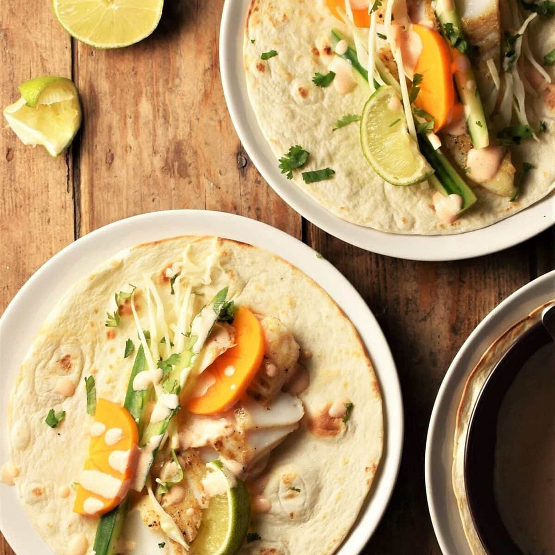 Spiced Fish Wraps with Creamy Sauce