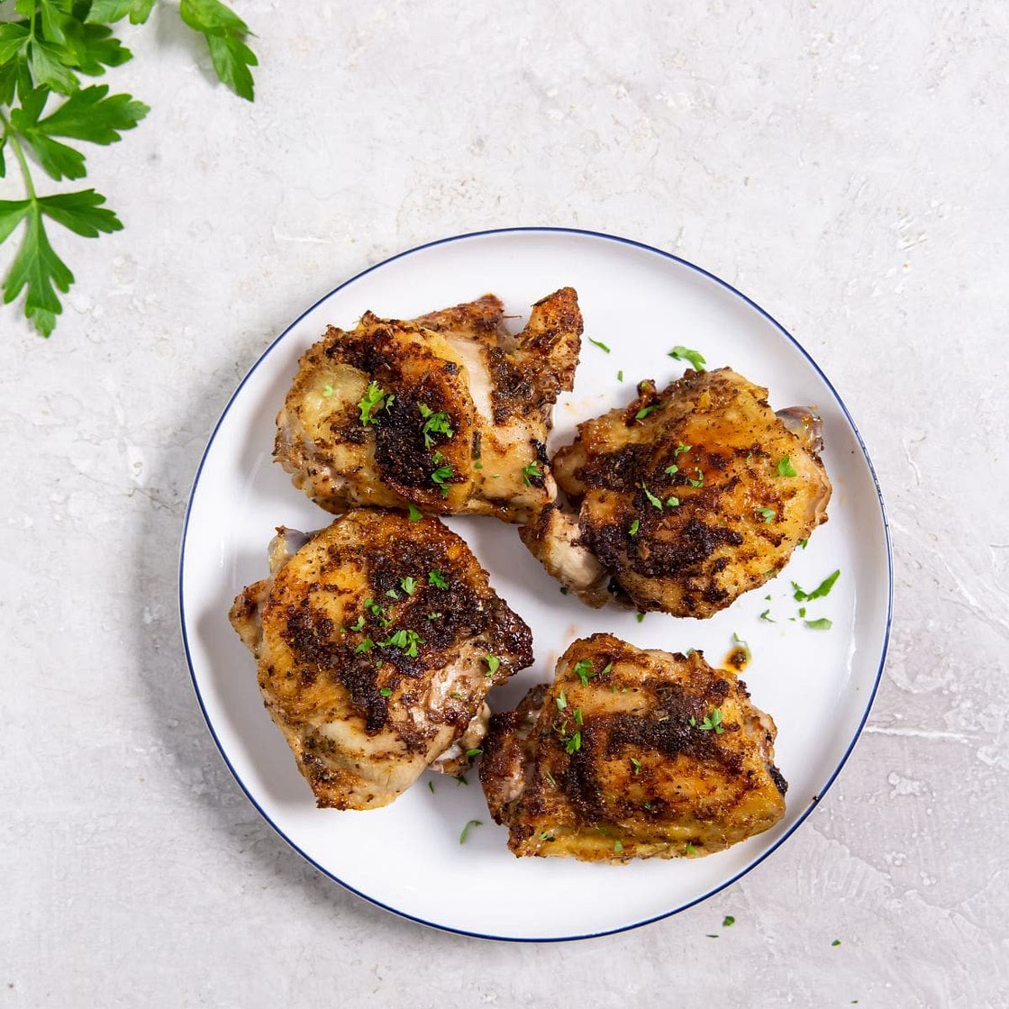 Air Fryer Blackened Chicken Thighs