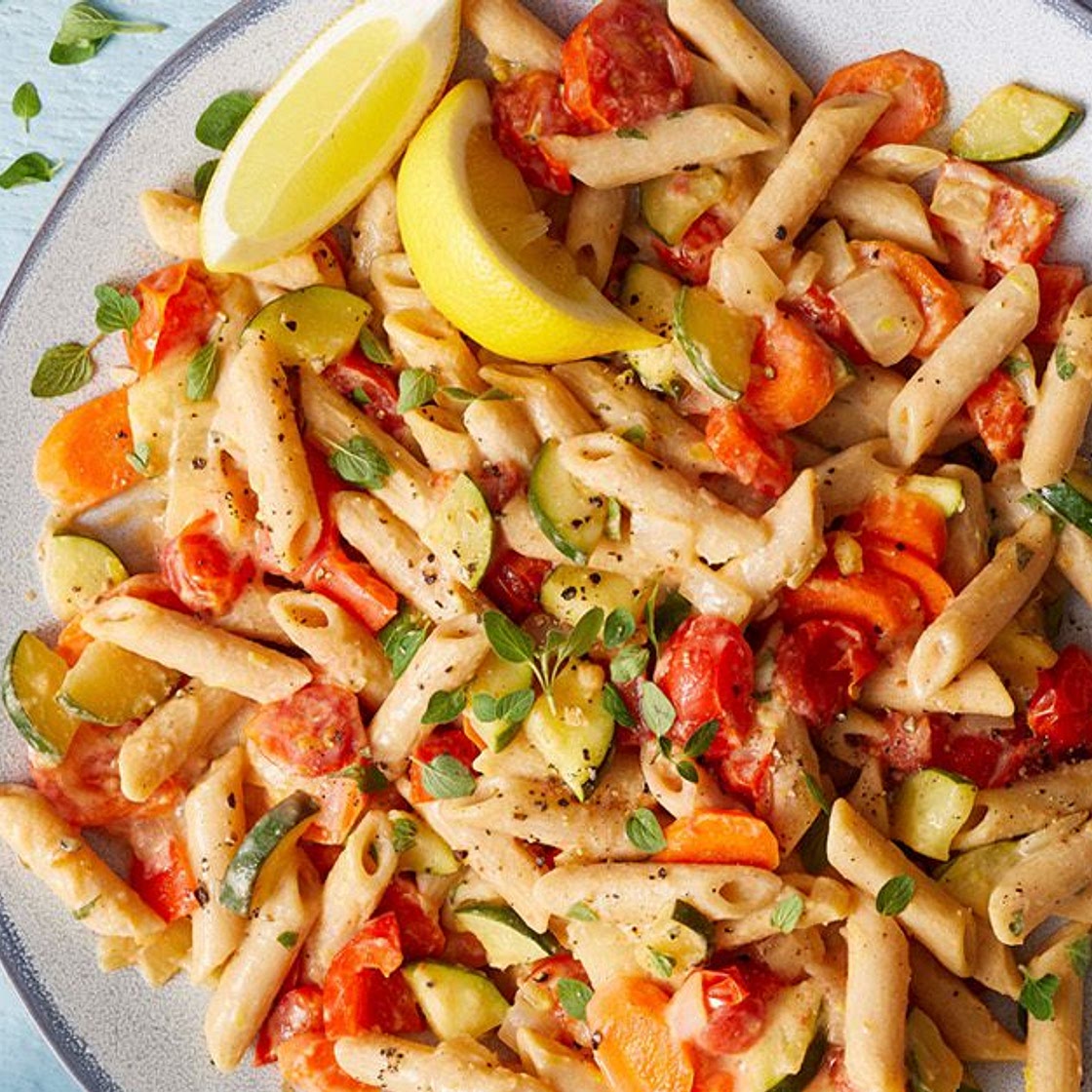 Lemon Hummus Pasta