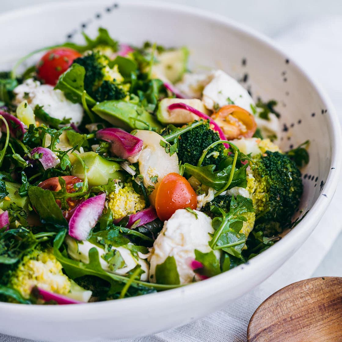 Fresh Broccoli Salad with Pickled Onion