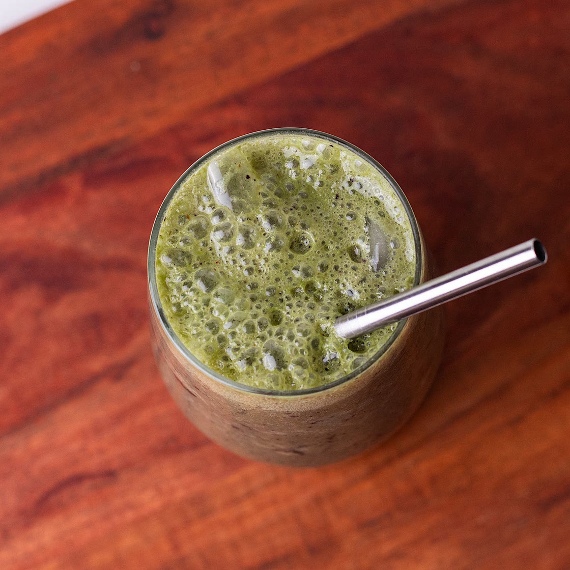 Iced Blueberry Matcha Latte