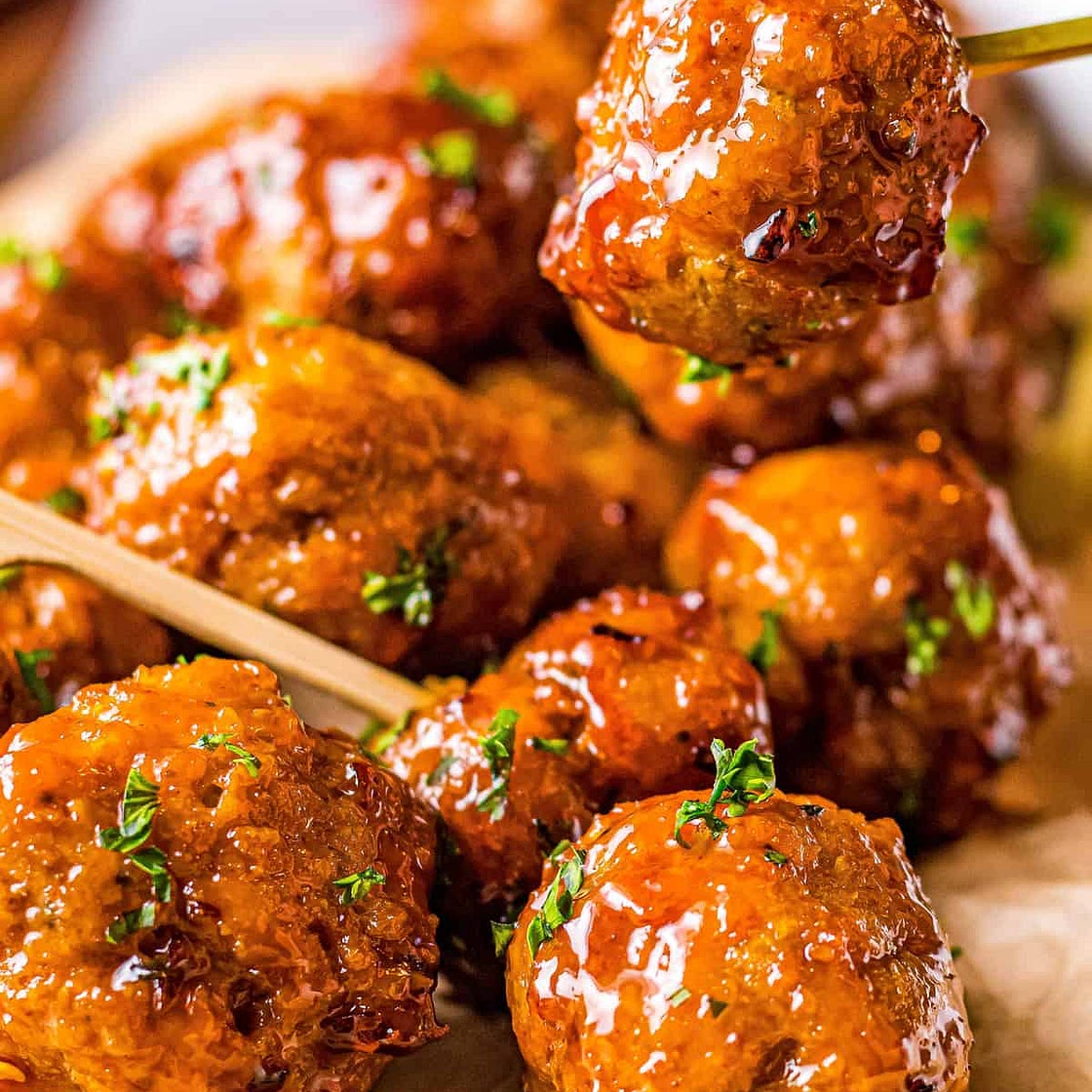 Air Fryer Firecracker Chicken Meatballs