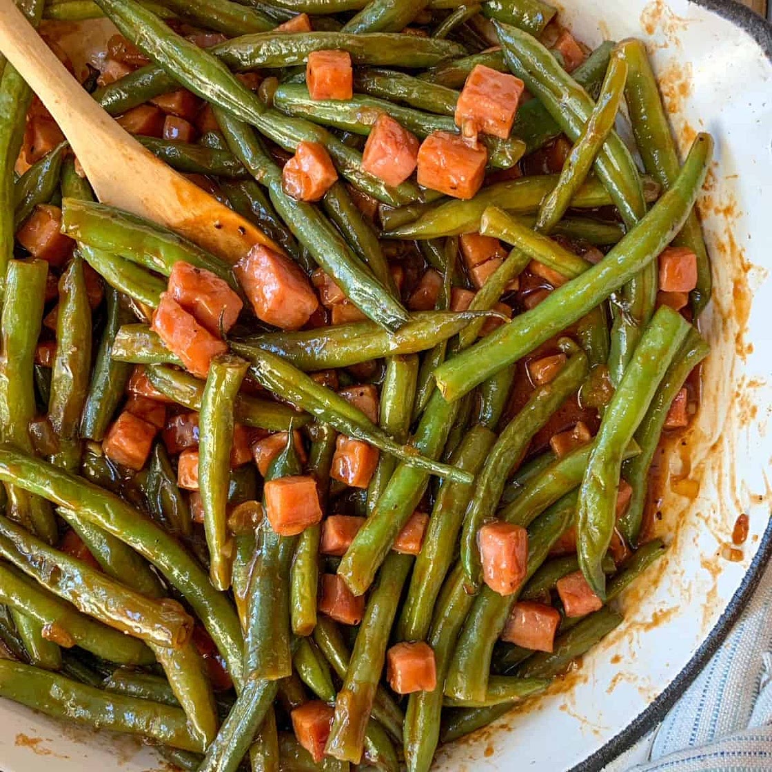 Barbequed Green Bean with Ham