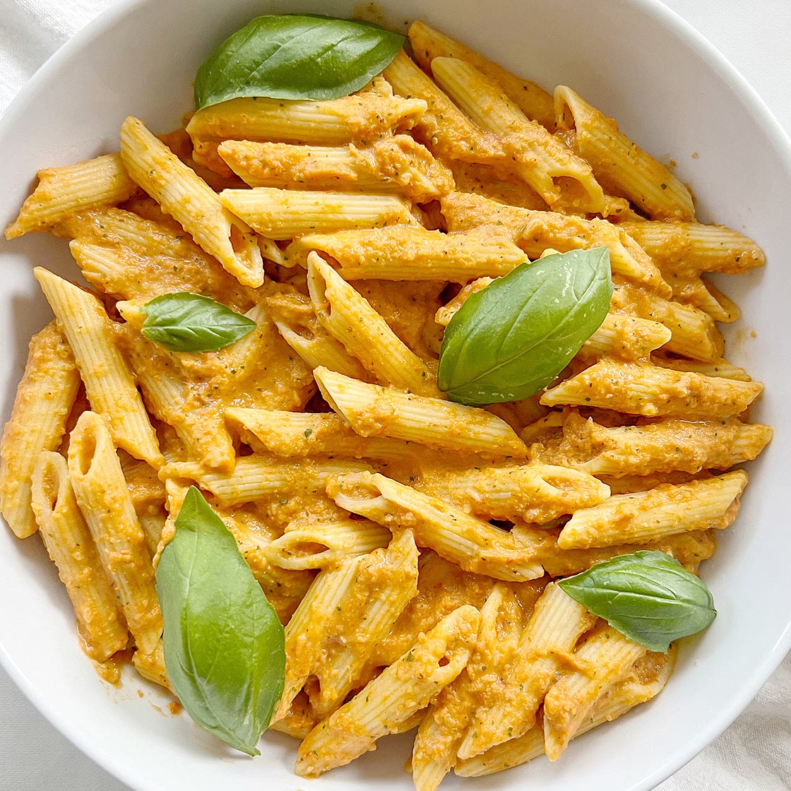 Vegan Roasted Red Pepper Pasta
