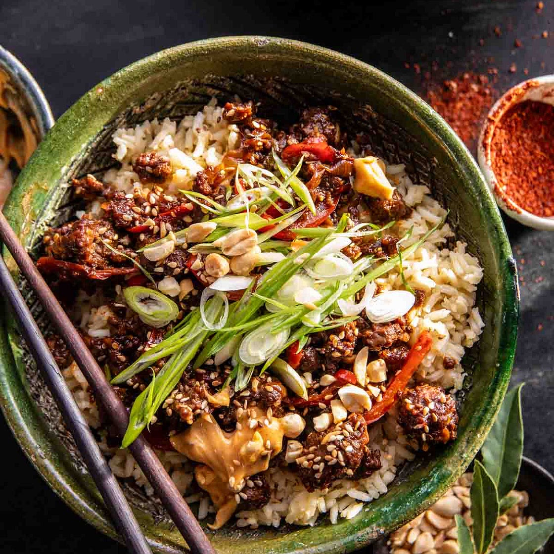 20 Minute Korean Gochujang Beef Bowls