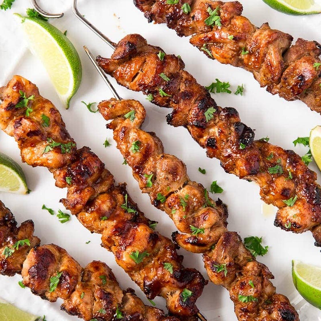 Peruvian Grilled Chicken Skewers