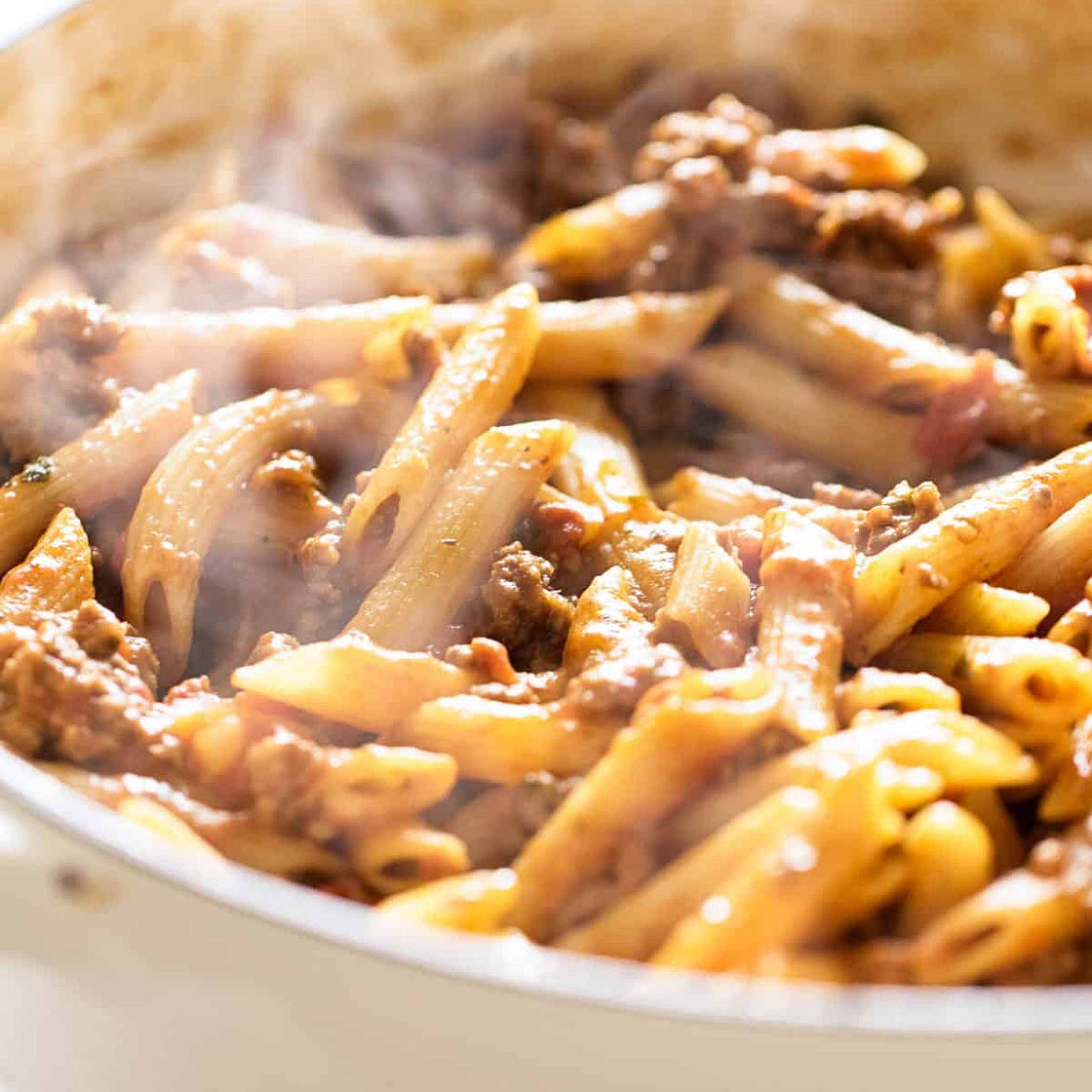 30 Minute One Pan Beef Penne
