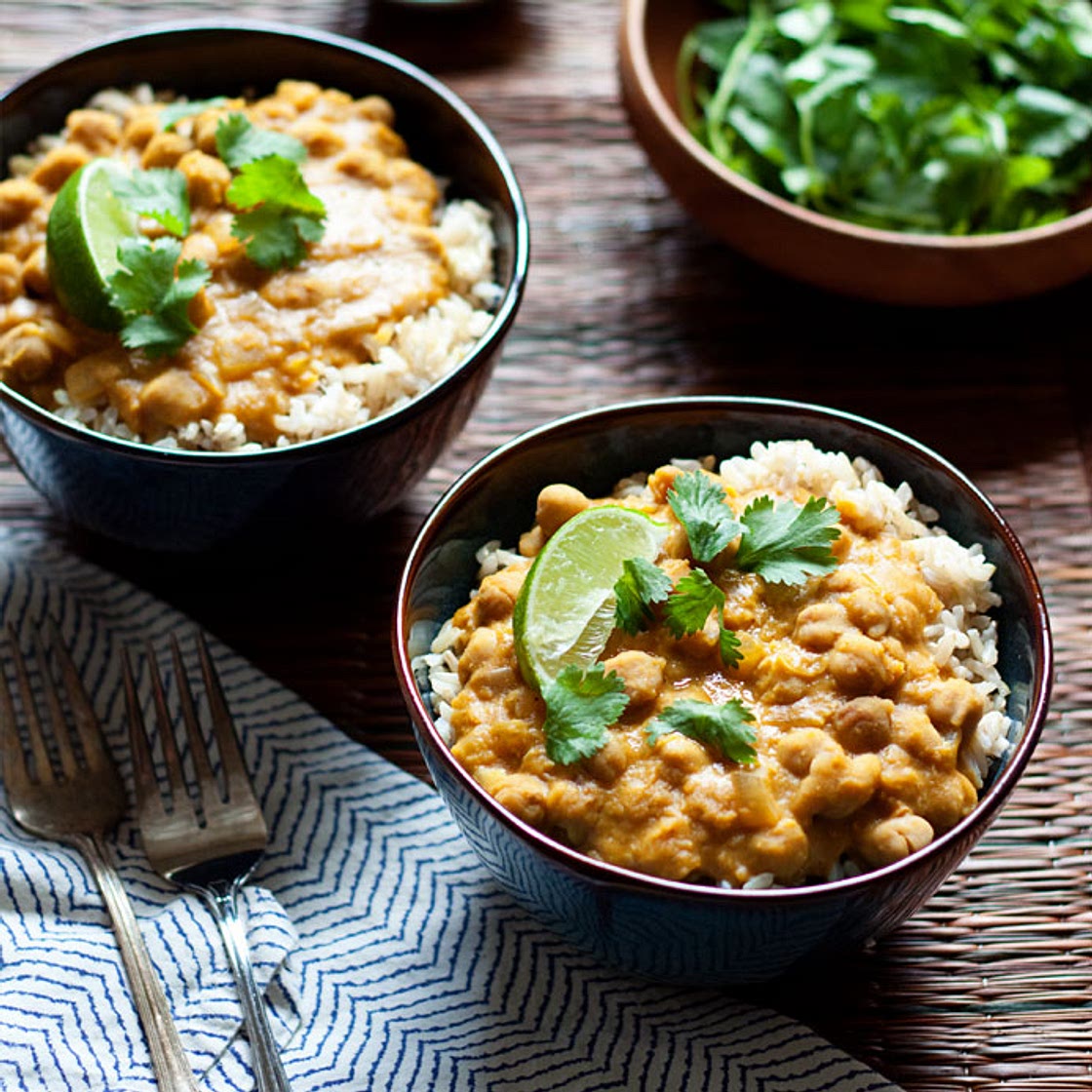 Slow Cooker Pumpkin, Chickpea, and Red Lentil Curry