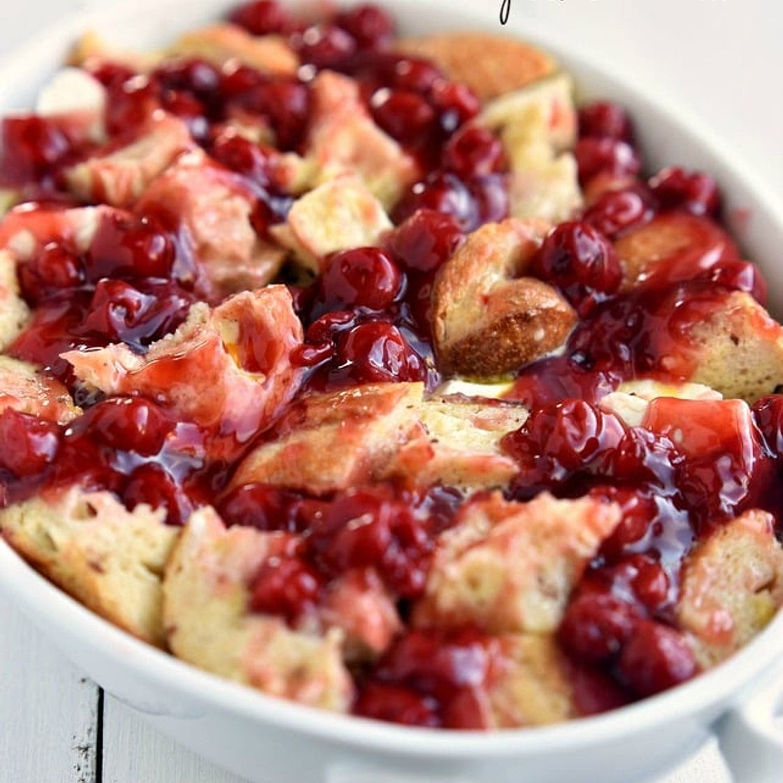 Baked Cherry Cheesecake French Toast