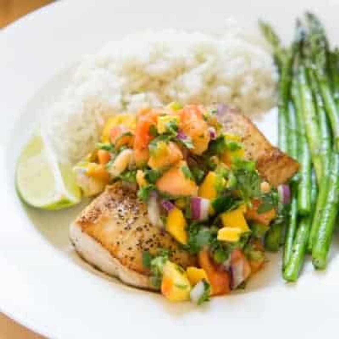 Pan Seared Mahi Mahi with Mango Papaya Salsa