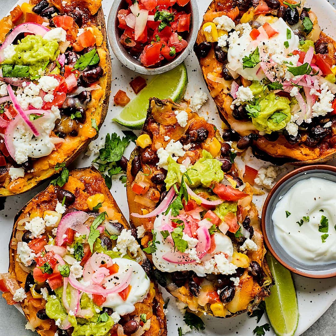 Enchilada Stuffed Sweet Potatoes