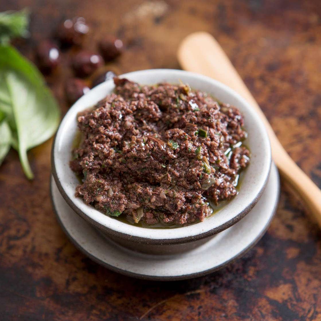 Black Olive Tapenade With Garlic, Capers, and Anchovies Recipe