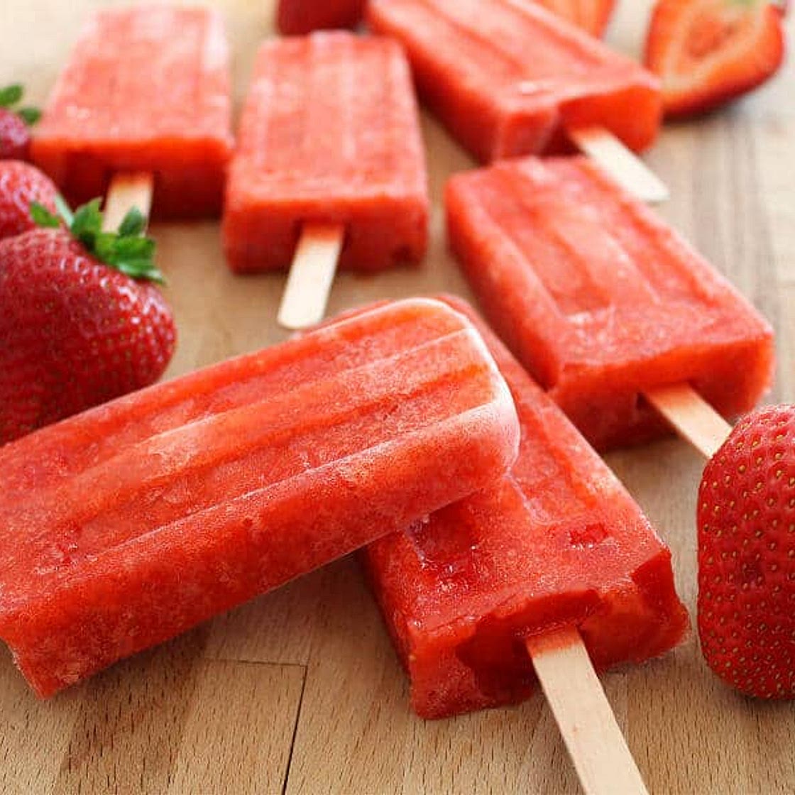 Strawberry Ice Lollies