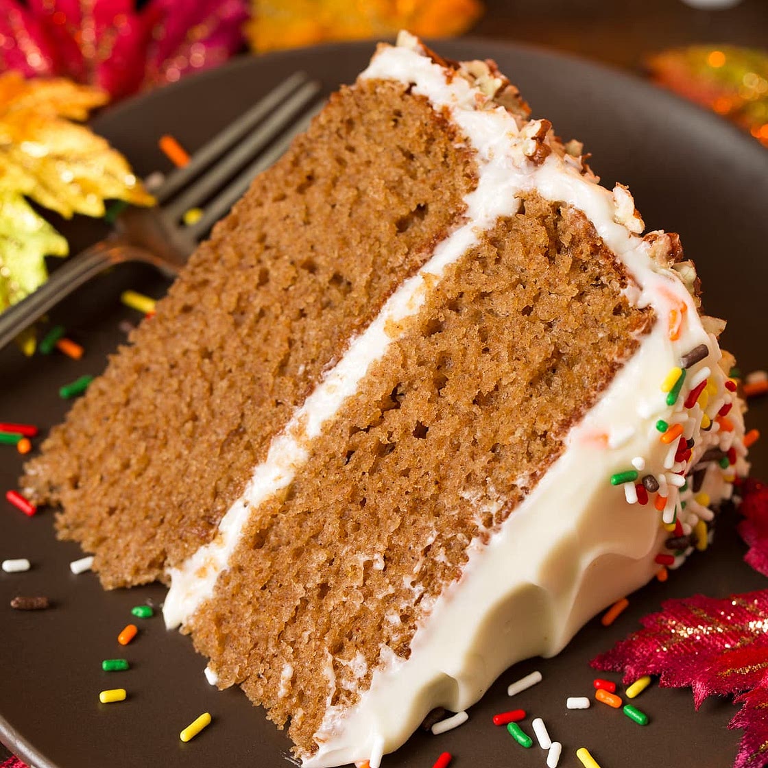 Autumn Spice Cake with Cream Cheese Frosting