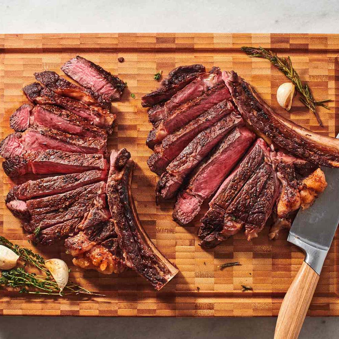 Butter-Basted Rib Eye Steaks