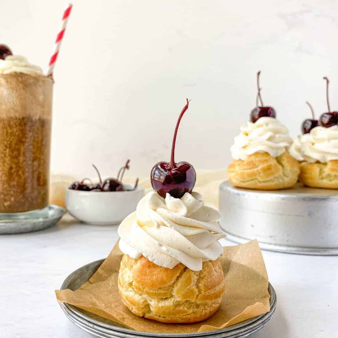 Root Beer Float Cream Puffs