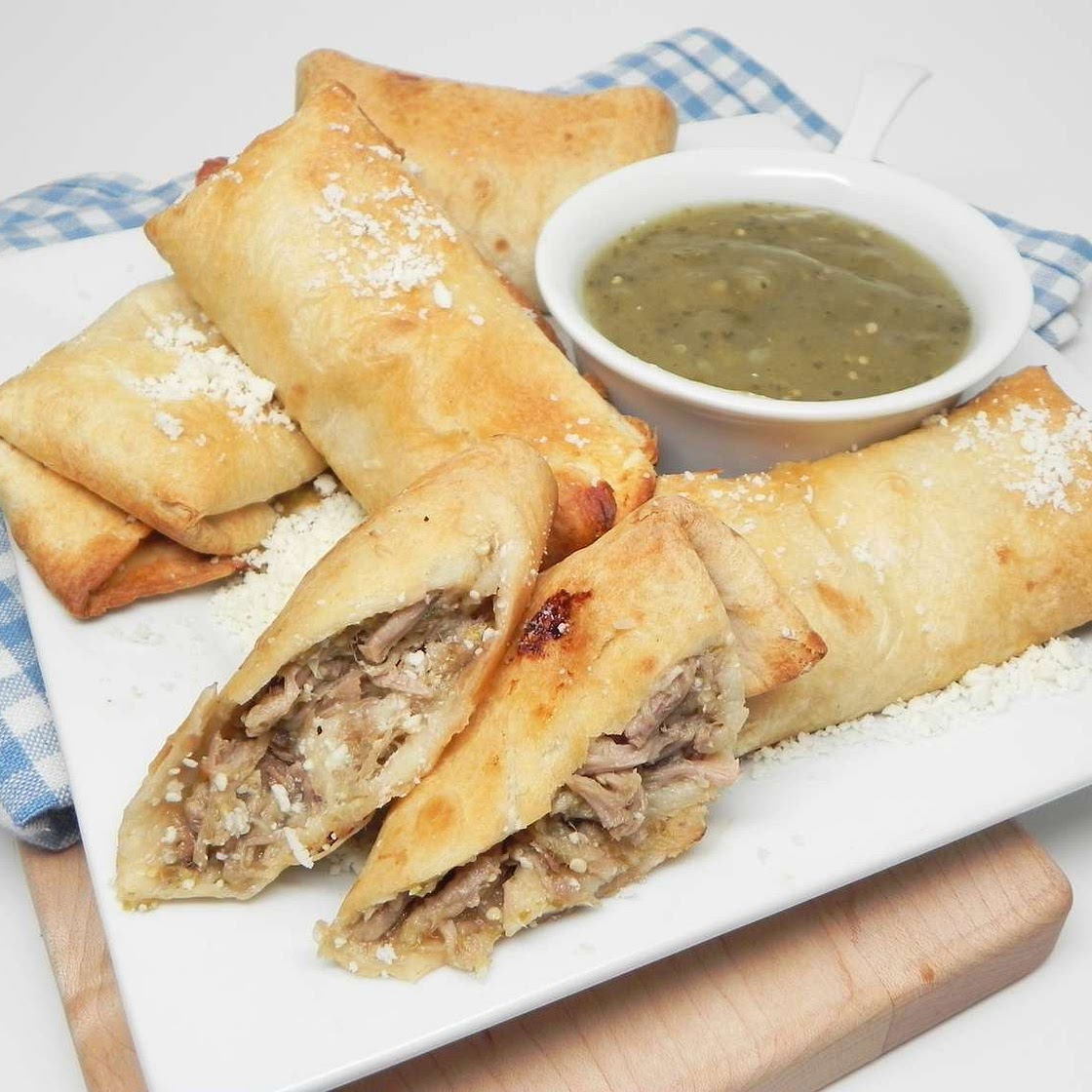 Air Fryer Chile Verde Burritos