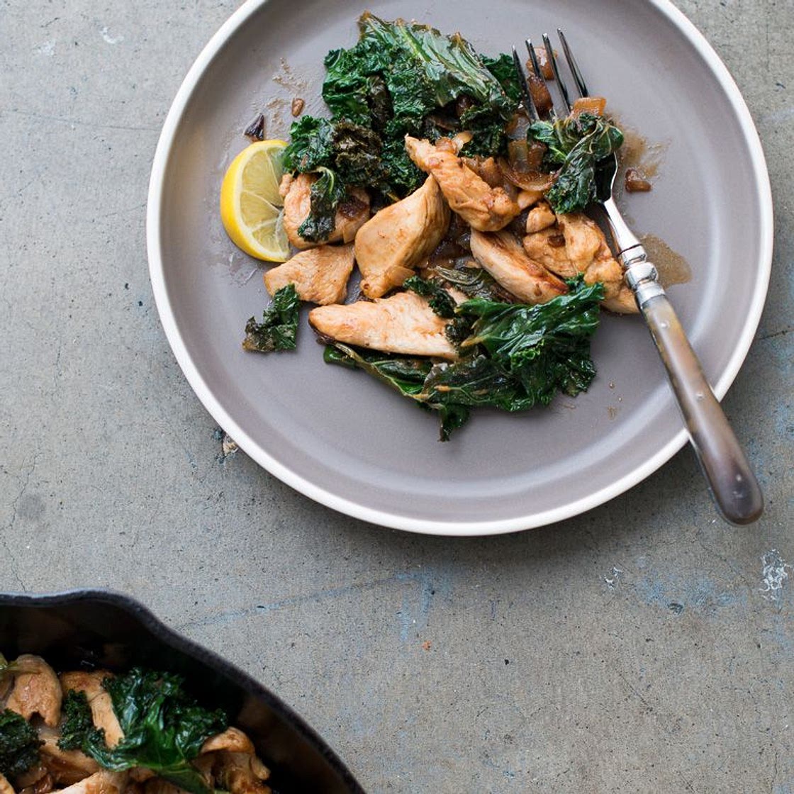 Lemon Chicken Stir-Fry with Kale