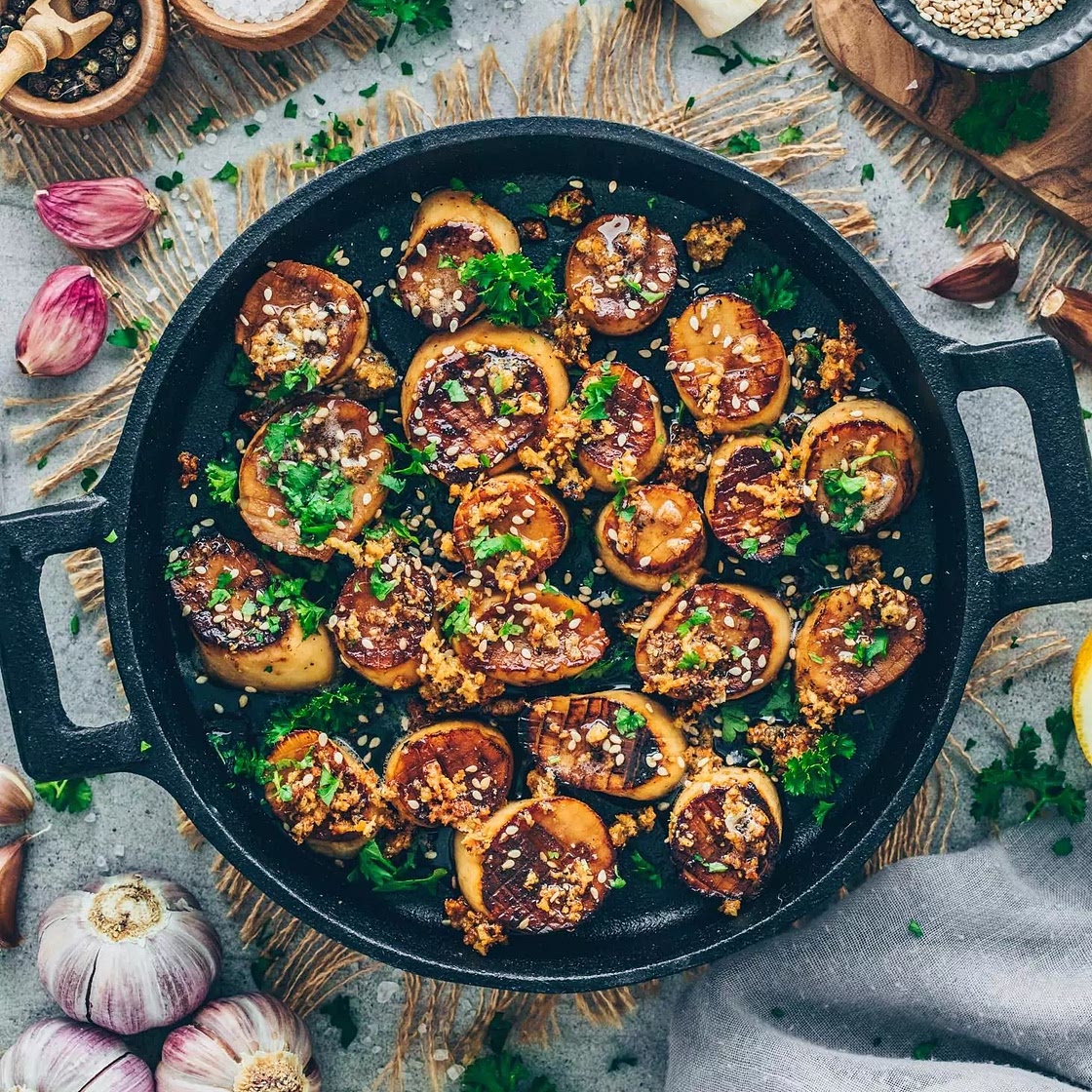 Vegan Mushroom Scallops