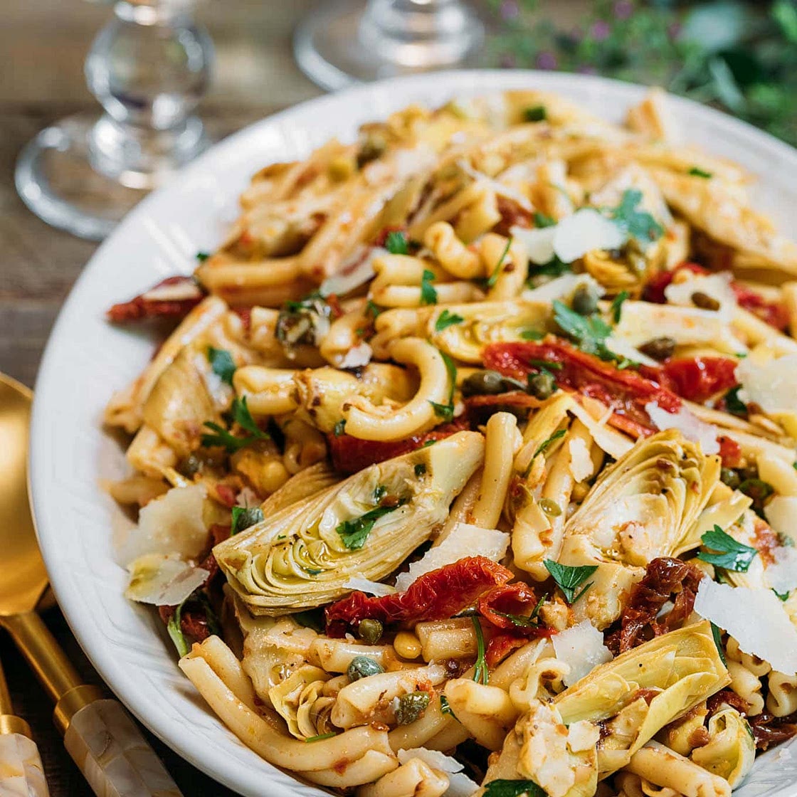 Sun-Dried Tomato Pasta Salad with Artichoke Hearts