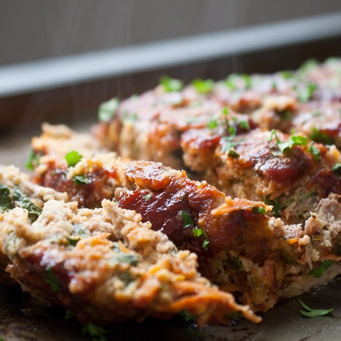 Moist Turkey Meatloaf with Grated Veggies