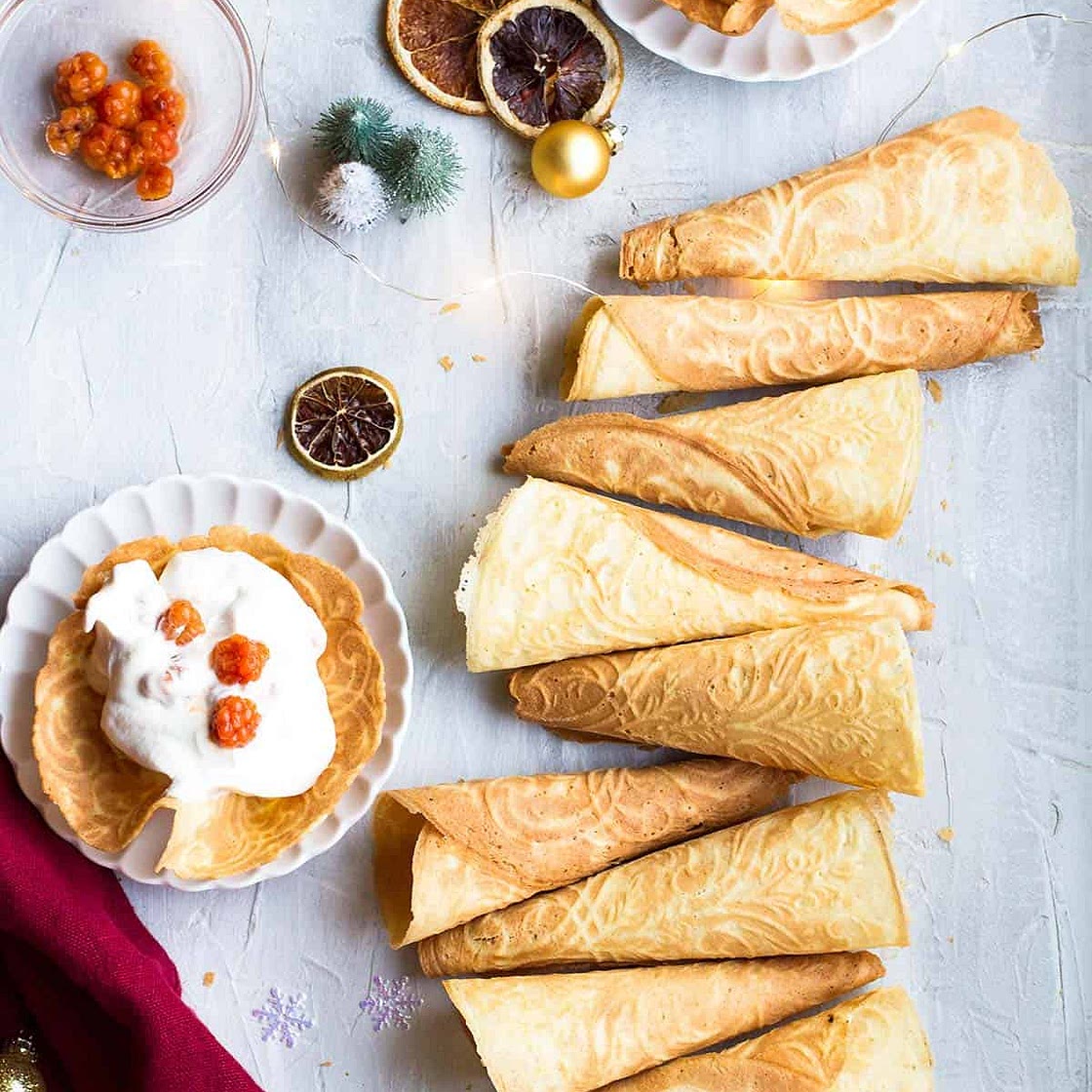 Easy Krumkake Recipe (Norwegian Christmas Cookies)