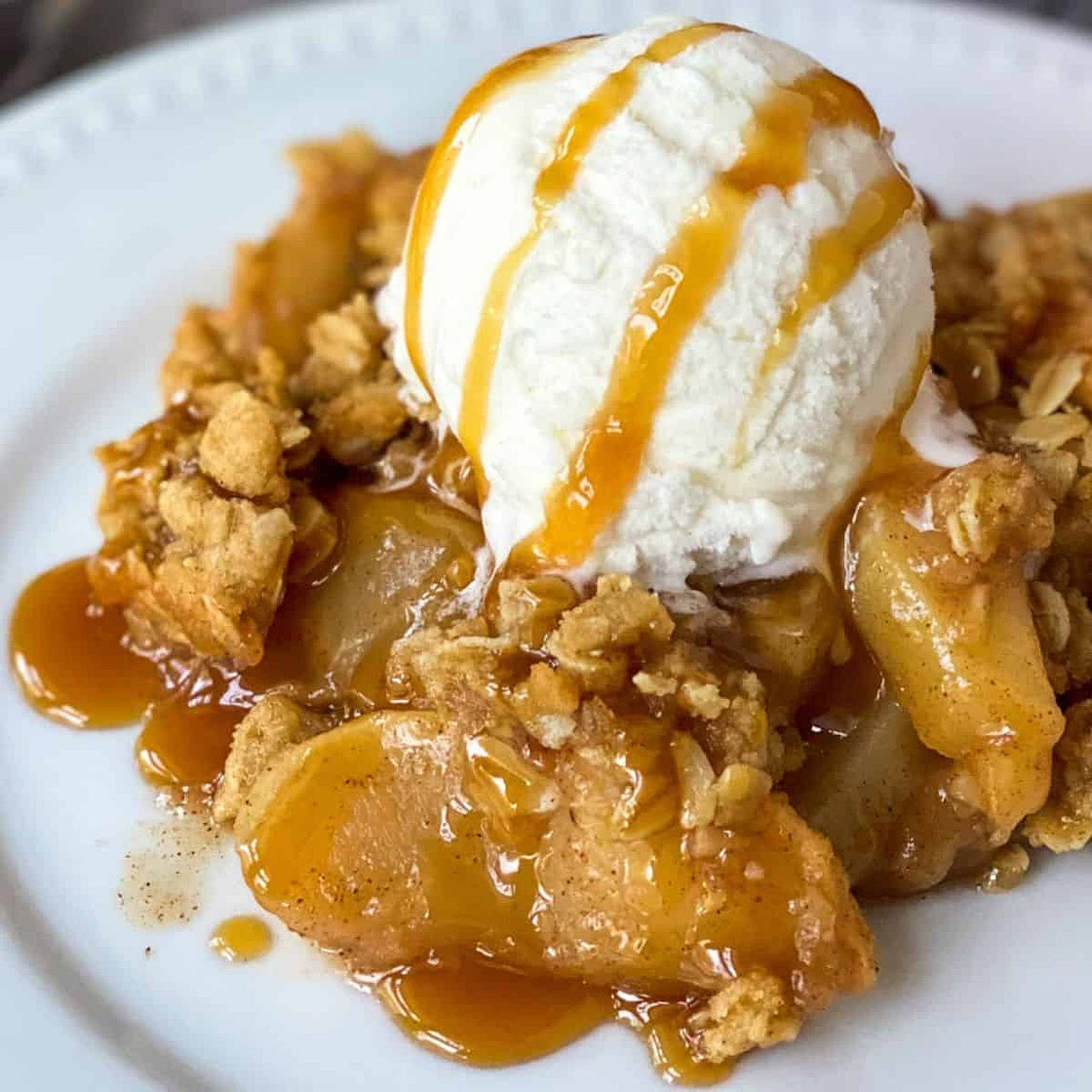 Caramel Apple Pear Crisp Recipe