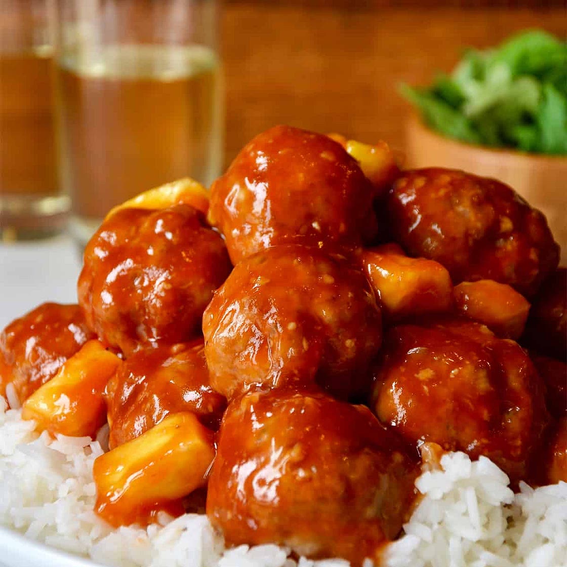 Baked Sweet and Sour Meatballs