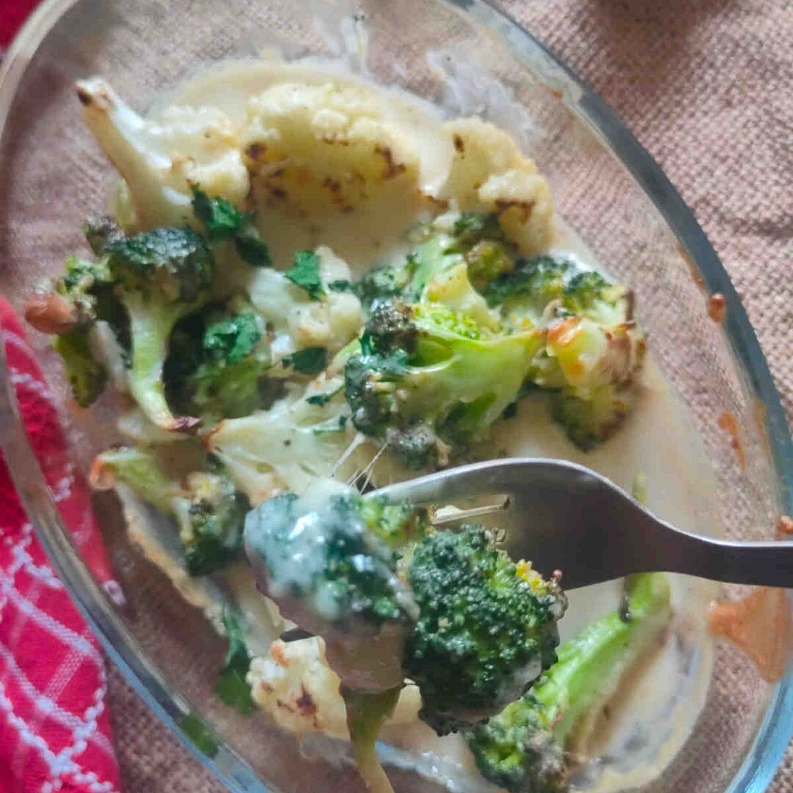Keto Broccoli Cauliflower Casserole (Vegetarian)