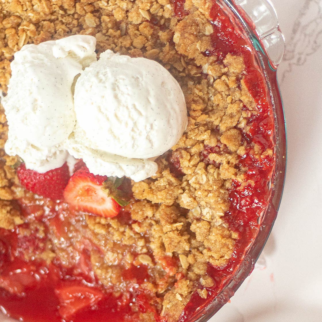 Strawberry Crisp Recipe - Fresh or Frozen