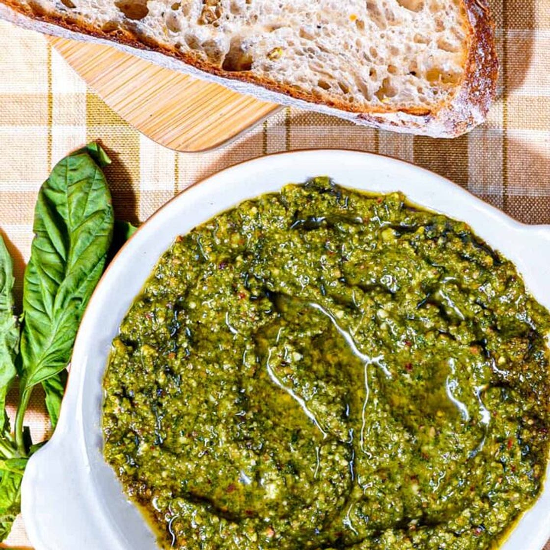 Easy Basil Pesto with Almonds