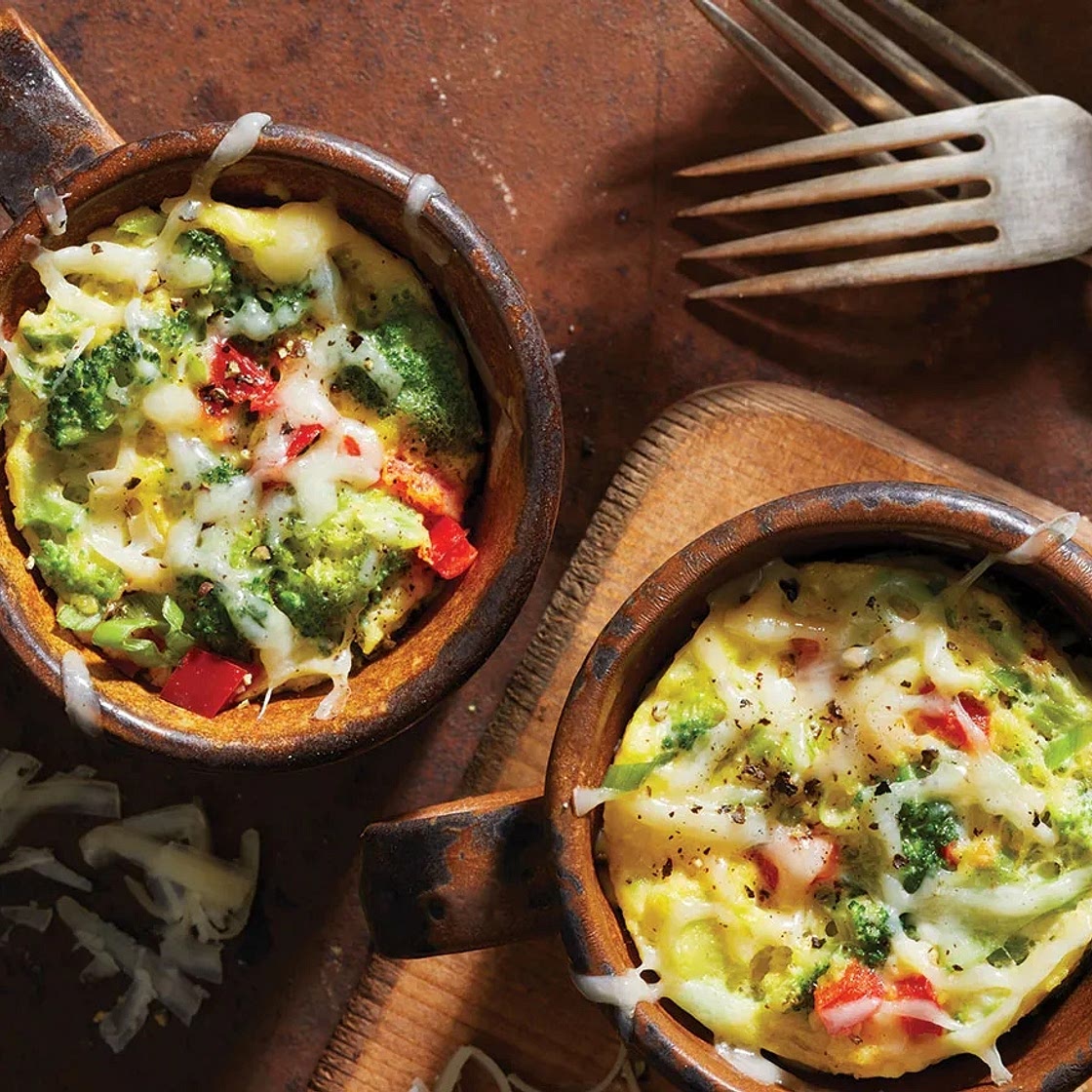 Easy Broccoli-Cheese Eggs in a Mug Recipe