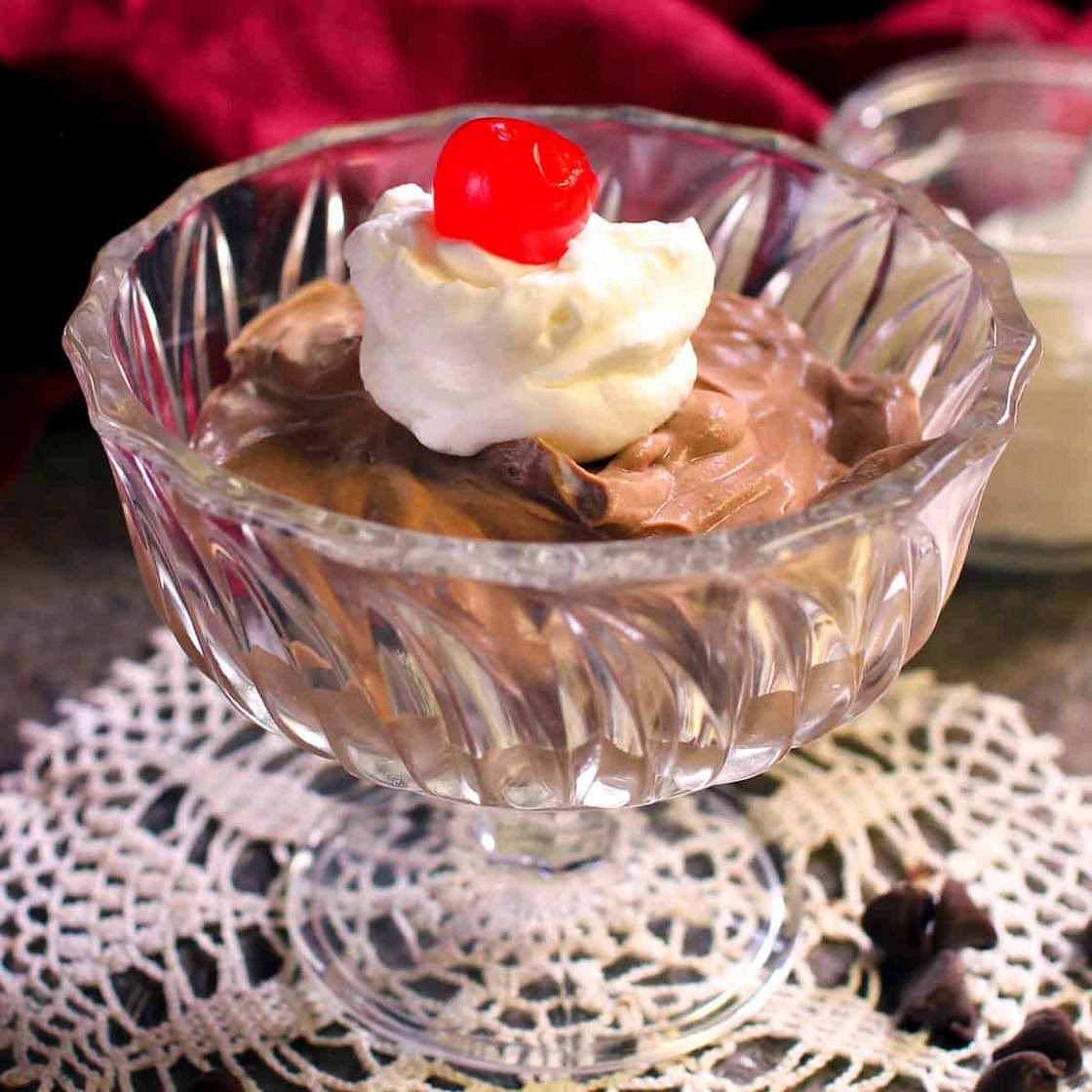 Two Ingredient Chocolate Mousse For One