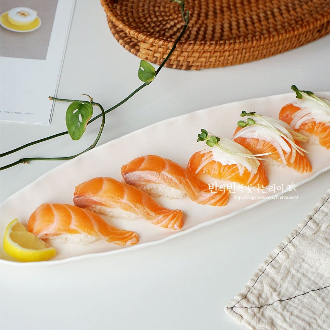 연어초밥 만들기 초밥 단촛물 초밥 밥 만들기 홀스래디쉬소스 만들기 연어손질