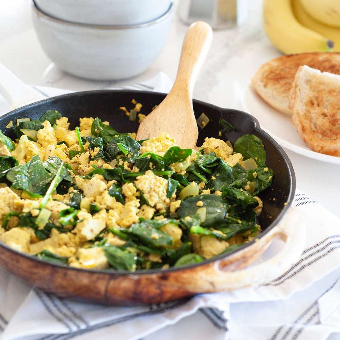 Spinach Tofu Scramble