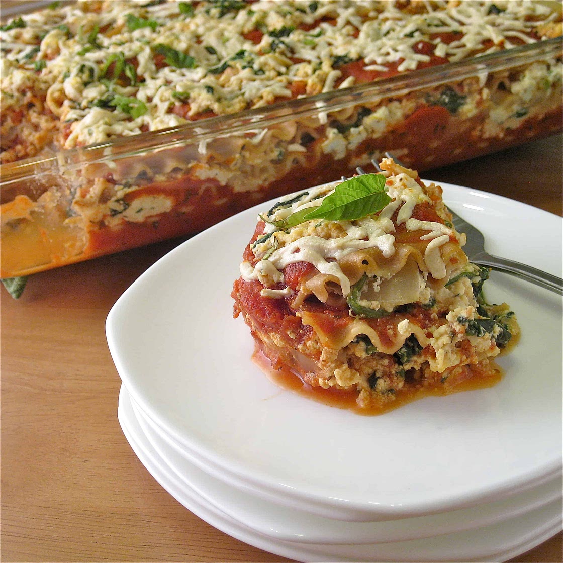 Vegan Tofu Spinach Lasagna