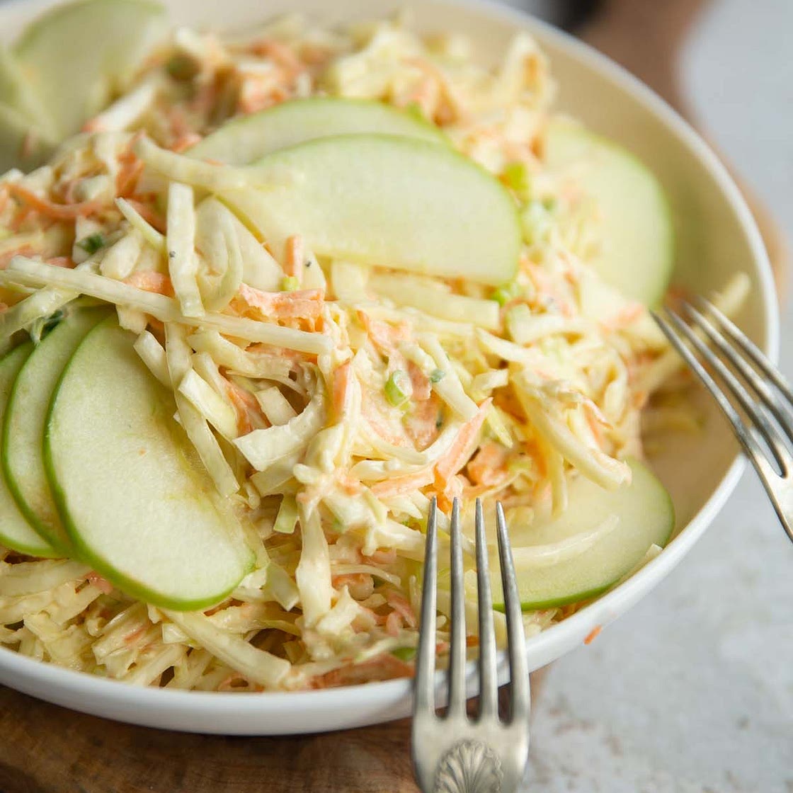 Crispy & Creamy Apple Slaw