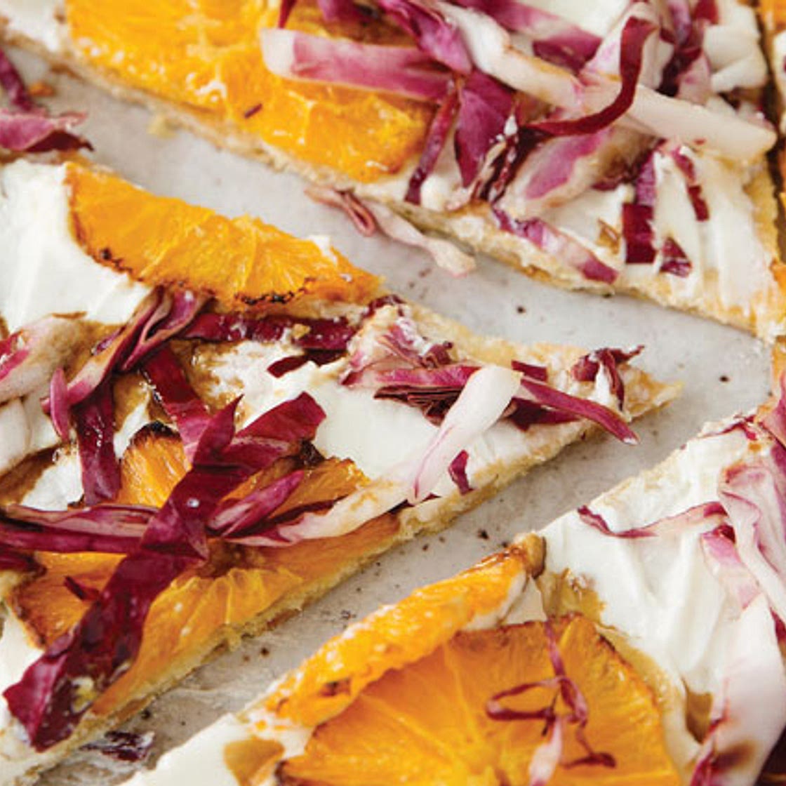 Roasted Orange & Radicchio Salad Pizza
