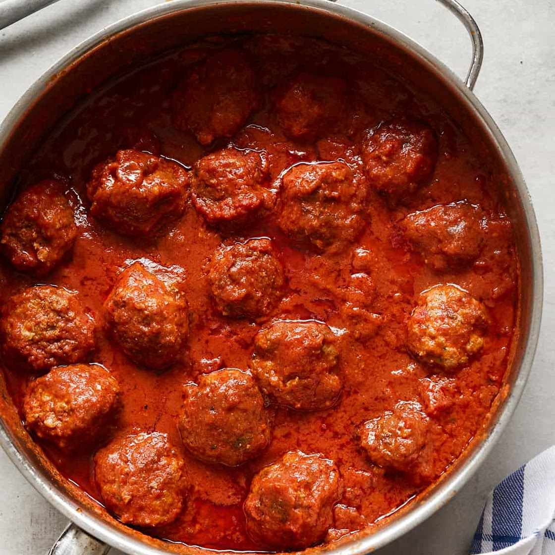 Whole30 Meatballs in Red Sauce - Paleo, Gluten-Free
