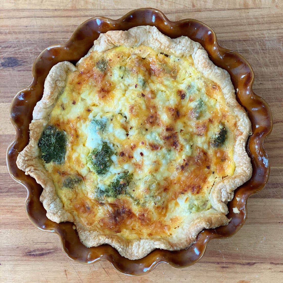Broccoli Cheddar Cottage Cheese Quiche