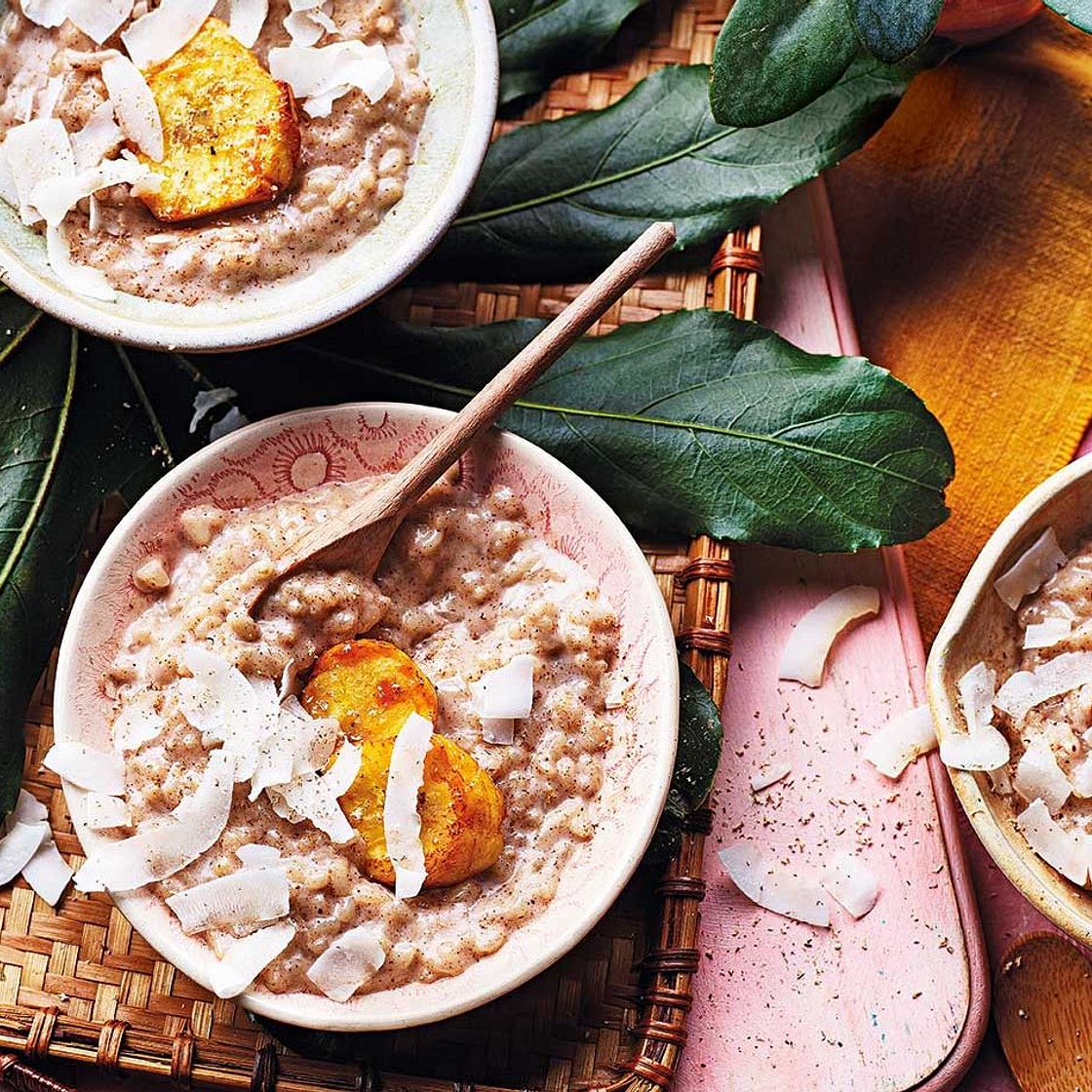 Coconut rice pudding