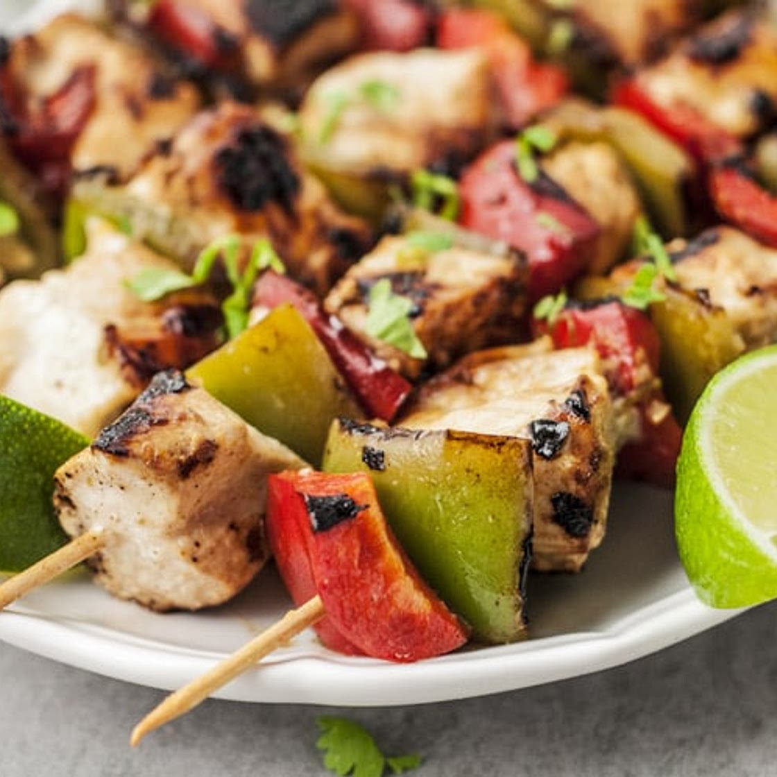 Grilled Honey Lime Cilantro Chicken Skewers