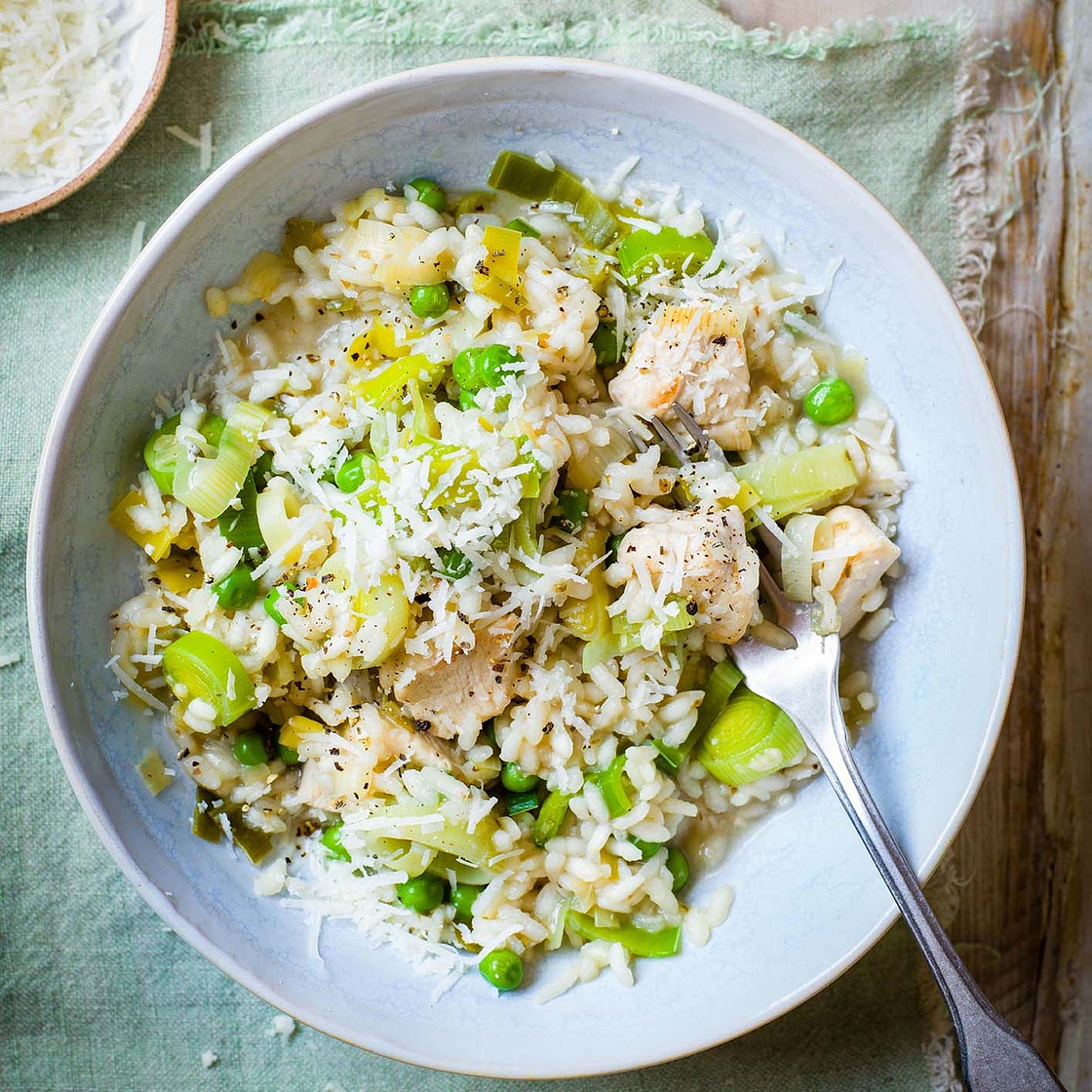 Chicken & leek risotto