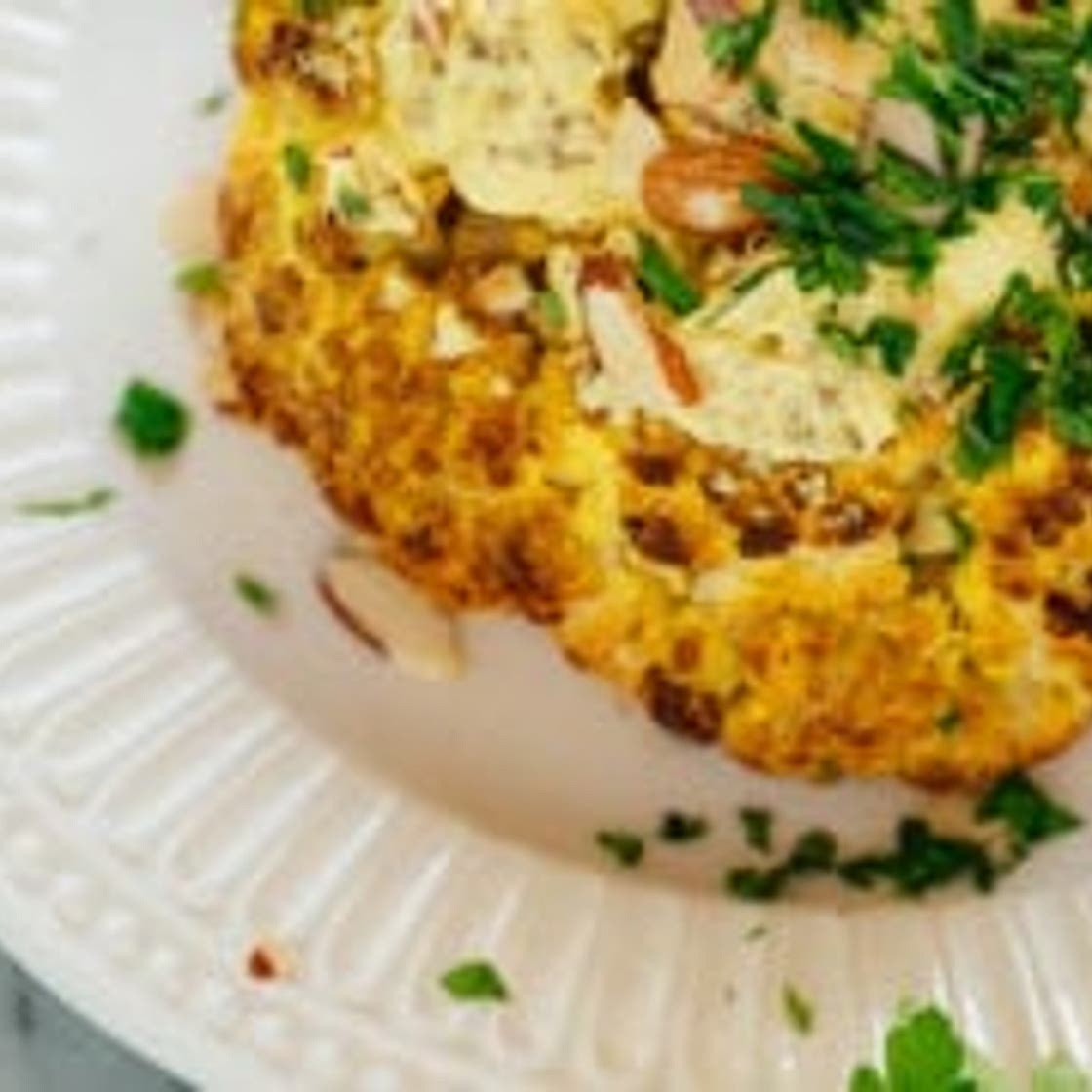 Turmeric-Spiced Whole Roasted Cauliflower