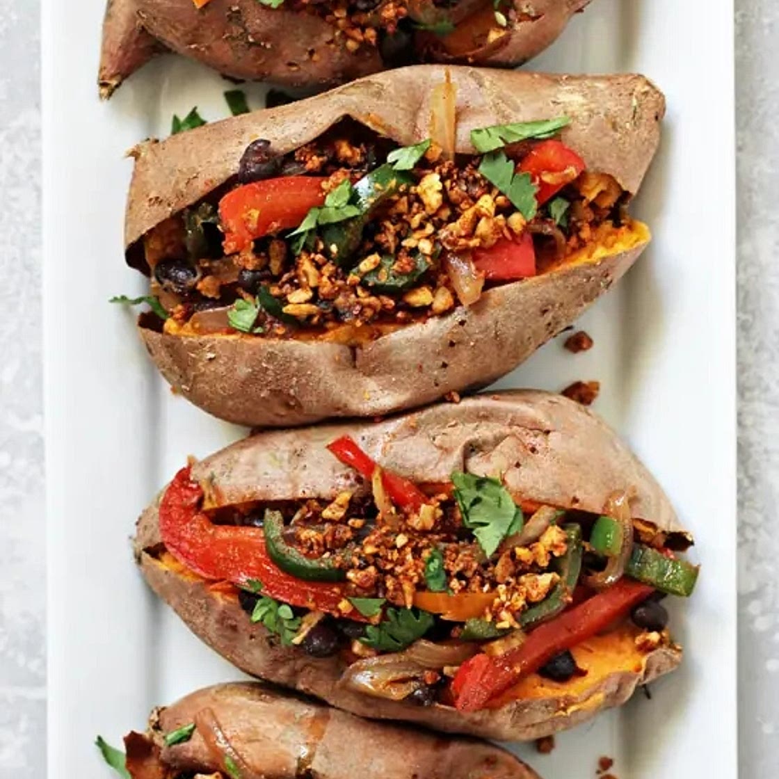 Vegan Stuffed Sweet Potatoes