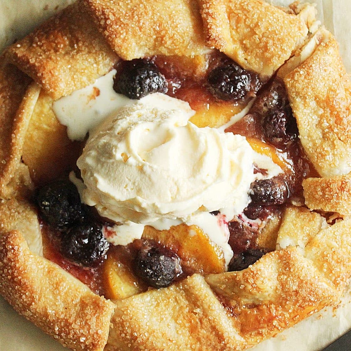 Peach Cherry Galette